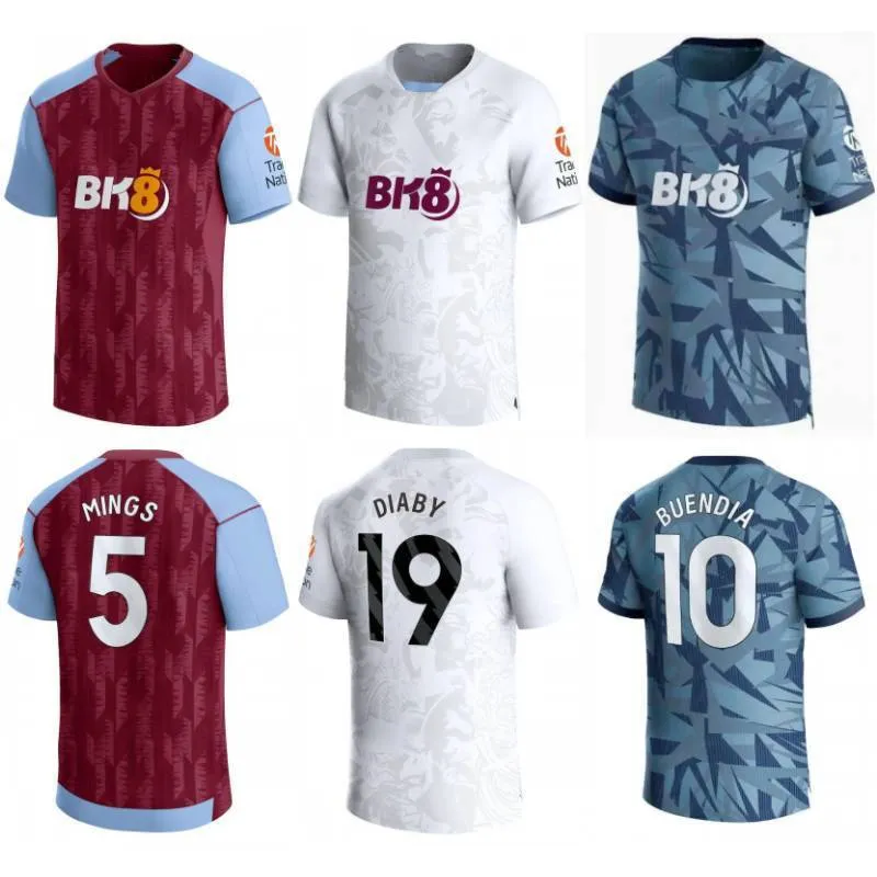 2023/24 DIABY Voetbalshirts 2024 AsTON VilLaS PAU MINGS DOUGLAS LUIZ McGINN shirts Heren BUENDIA WATKINS BAILEY KAMARA LENGLET Voetbaluniformen Kindertenue