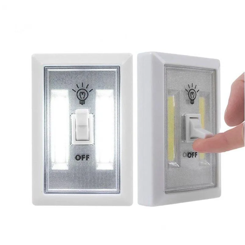 Veilleuses LED magnétique Mini Cob lumière sans fil à piles lampe murale sans fil armoires de cuisine garage placard camp d'urgence Dro Dhxlk