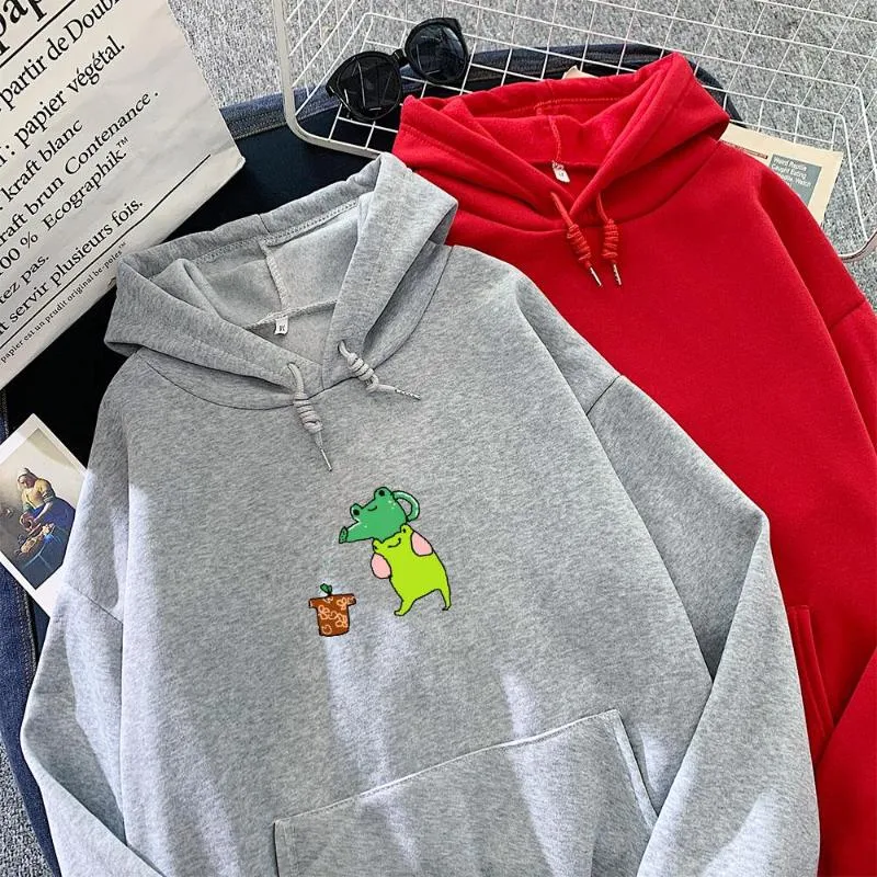 Sweats à capuche pour femmes mignon motif de dessin animé pull rétro sweat dames Harajuku vêtements surdimensionnés chaud plus velours sweats hommes femmes