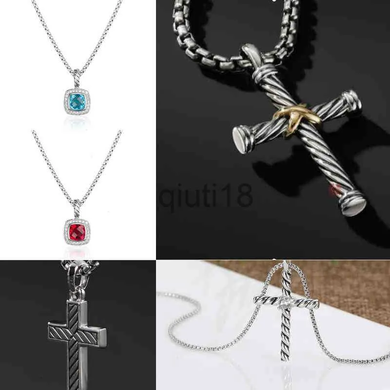 Colliers pendants Collier Colliers noirs Garnet Dy Onyx Men Bijoux Pendant Amethyst Diamond Petite High Bluetopaz End Bijoux Femmes X0913