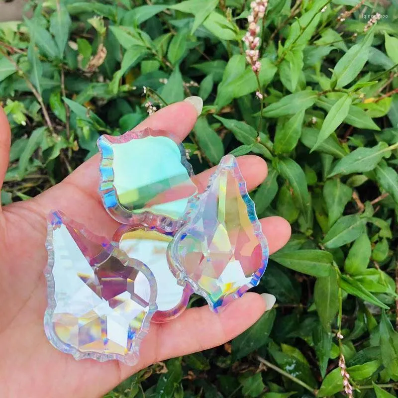 Żyrandol Crystal 10pcs 63 mm AB kolor pryzmat część szklana fasetowana wisior wisząca suncatcher domowy wystrój ślubny