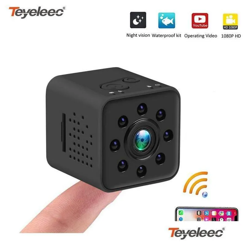 Belysningsstudiotillbehör Teyeleec Fl HD 1080P WIFI CAMERA SQ13 SQ23 SQ11 SQ12 NIGHT SYVNING Vattentät Shell CMOS Sensor Recorder Dr DHSCD