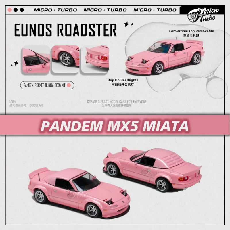 Modèle moulé sous pression MT en Stock 1 64 Pandem Eunos Roadster NA MX5 Miata Diorama Collection de voitures miniatures Carros jouets MicroTurbo 230912
