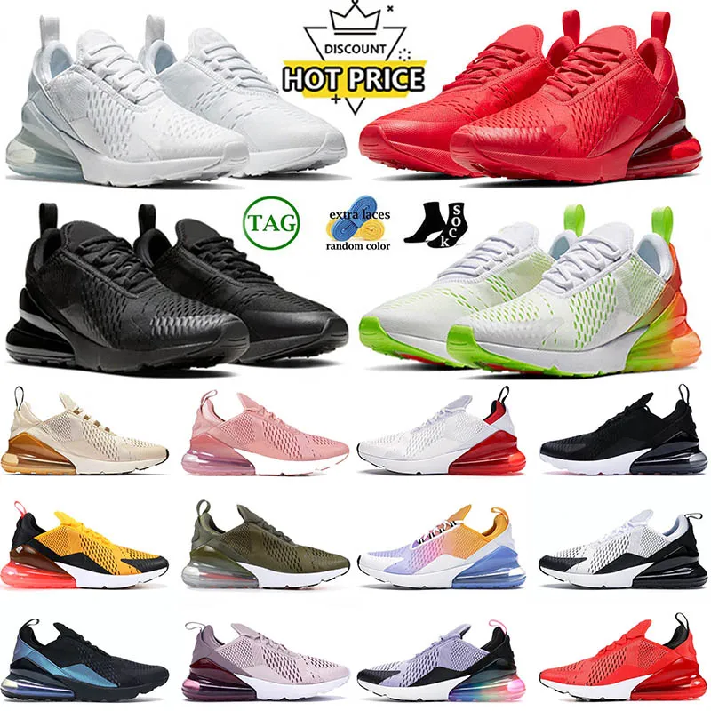 nike air max 270 airmax 270s airmaxs sports designer running shoes sneakers triple black metallic gold black men women 【code ：L】 trainers runners