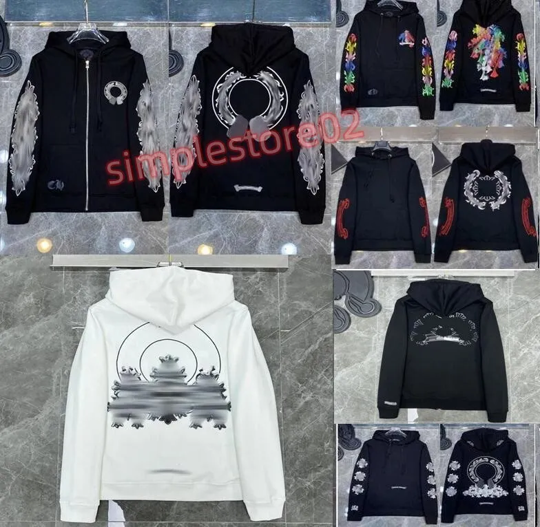 Sweats à capuche pour hommes Sweatshirts Hommes Designer Chrome Winter Heart Sweat à capuche Ch Veste à manches longues Zipper Manteau lâche Sweat à capuche Hommes Femme Hip Hop Chromes Pull Hoody TY7