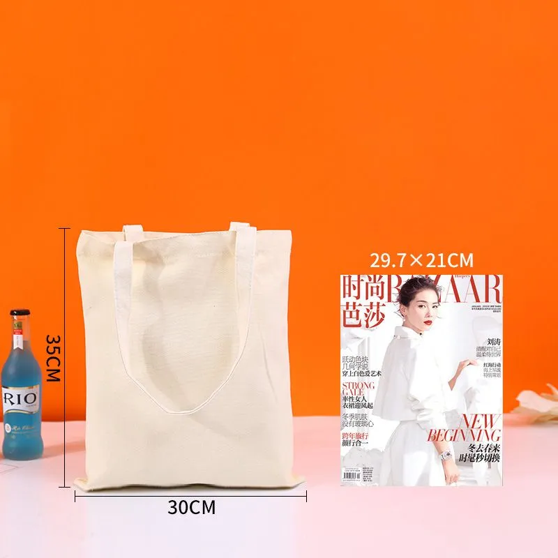 Portable Canvas bag grocery handbag Foldable Fabric tote shopping bags for woman Cloth organizer bags