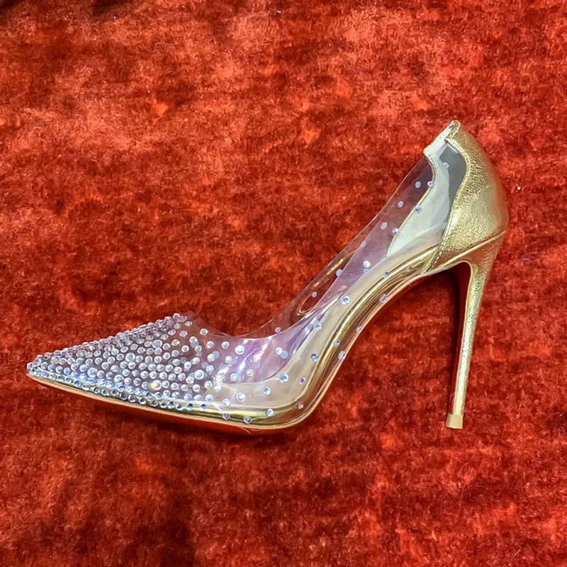 Clear hotsell diamond heels