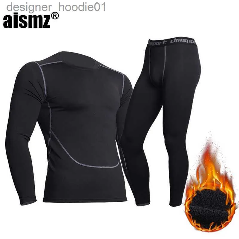 Mens Thermal Underwear Aismz termiska underkläder för män manliga termokläder långa johns sätter termiska tights vinterlånga kompression underkläder snabb torr LJ201008 L230