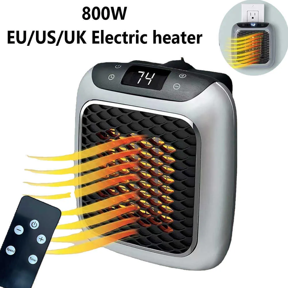 Chauffages domestiques Chauffage électrique portatif de 800W branchez le radiateur soufflant de maison de mur avec le Mini réchauffeur de radiateur de ménage de télécommande pour le bureau de pièce HKD230904