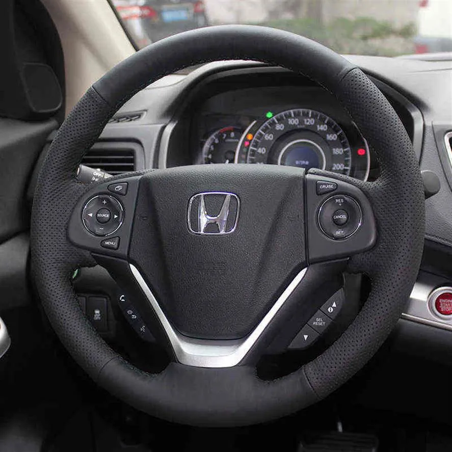 Synthetic Leather Car Steering Wheel Cover For Honda CRV Crv 2012 2013 2014 2015 2016 J220808208c