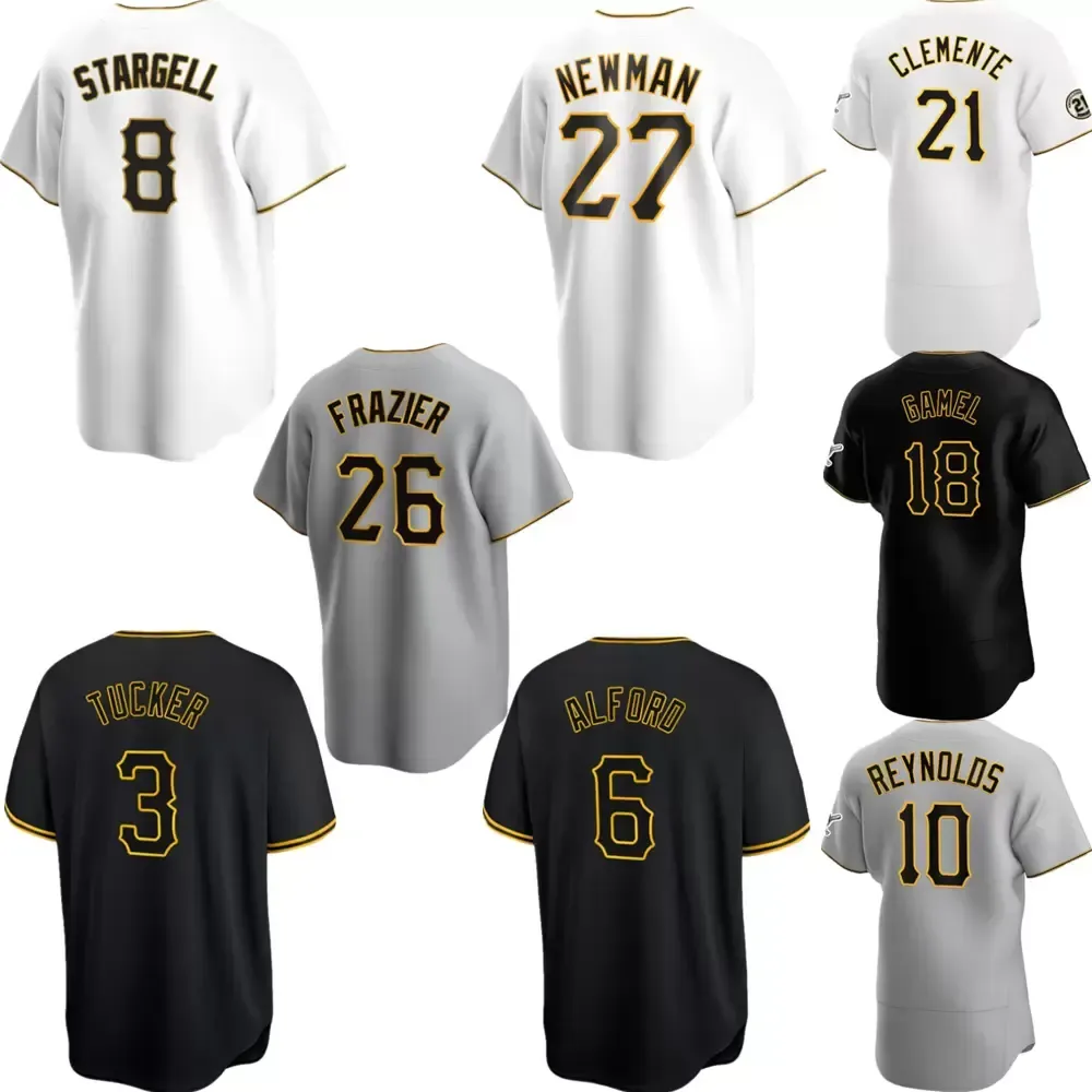 2022 Kevin Newman Trikots Willie Stargell Roberto Clemente Anthony Alford Ben Gamel Josh Bell Bryan Reynolds Benutzerdefinierte Männer Frauen Jugend Baseball Jersey