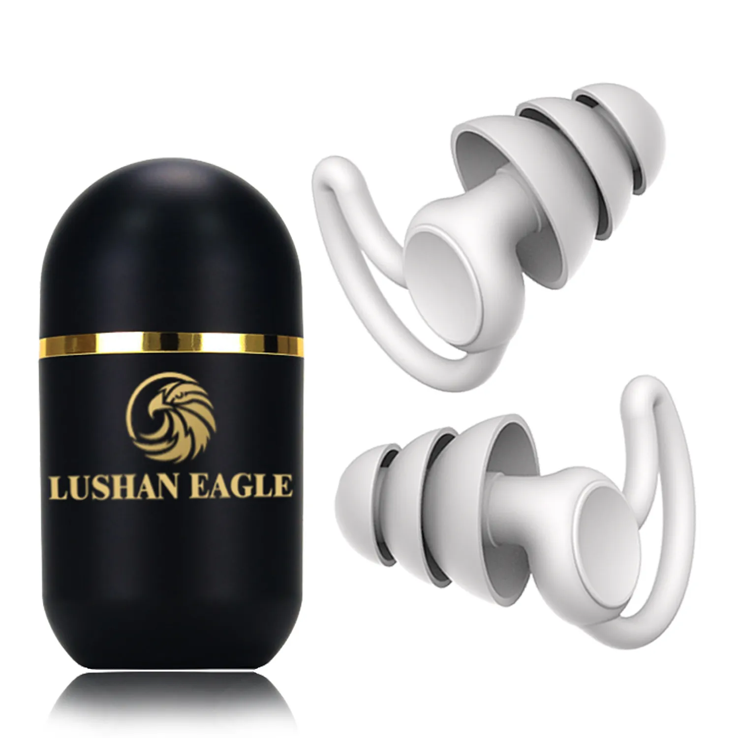 LUSHAN EAGLE Sound Proof Discrete Earplugs Soft Material, 3 Layers