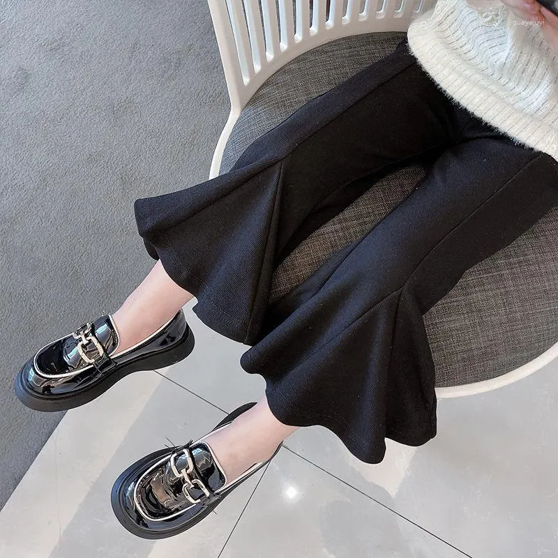 Pantalons évasés noirs pour filles, Leggings lanternes de Style coréen, à la mode, nouvelle collection printemps été 2023