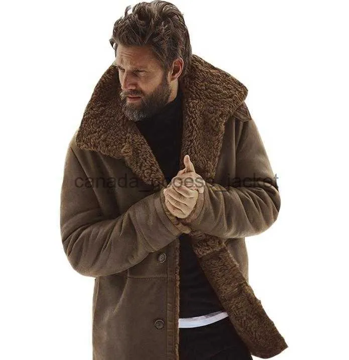 Mens winter shearling sheepskin cheap coat