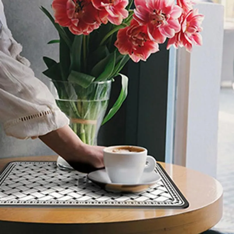Masa Paspasları Kahve Mat Dikdörtgen Makinesi Tezgah Espresso Makine Yemeği Kurutma Ped