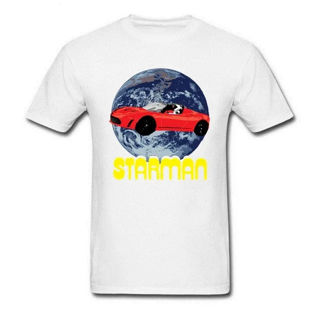 Chemise Homme voiture T-Shirt astronaute lourd Falcon fusée T-Shirt Homme Roadster t-shirts pur coton T-Shirt col rond Harajuku T-Shirt imprimé vêtements