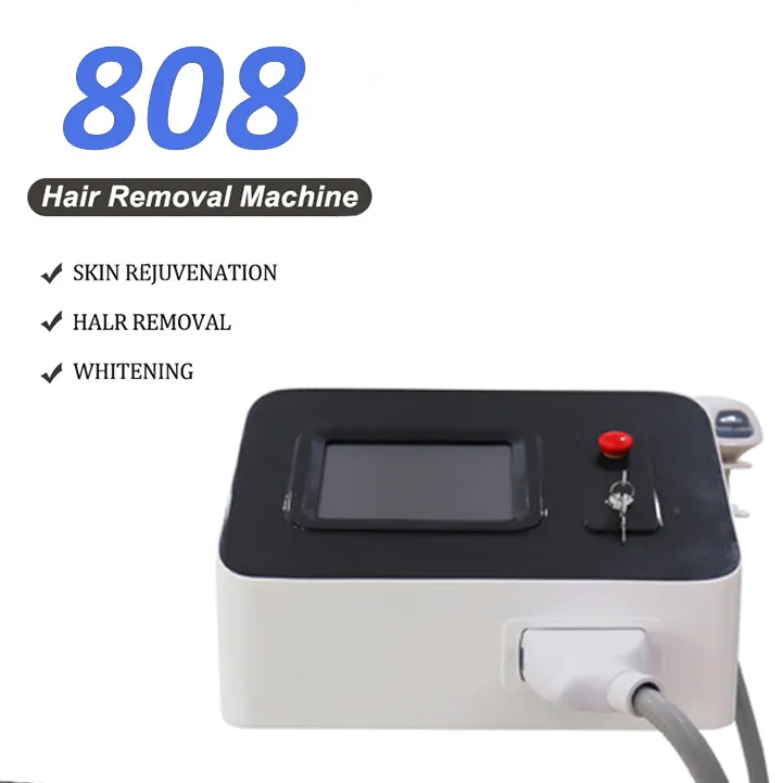 Portable 808nm Diode Laser Permanent Hair Removal Depilation Machine Skin Rejuvenation Beauty Salon for All Skin Types