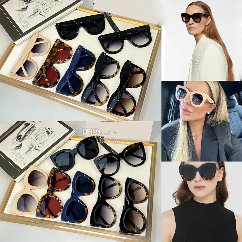 Дизайнерские солнцезащитные очки Прохладные классические модные солнцезащитные очки Женские солнцезащитные очки Goggle Adumbral 7 вариантов цвета Очки Высококачественные солнцезащитные очки «кошачий глаз» в круглой оправе