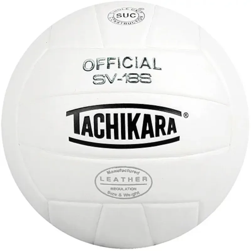 Ballons de volley-ball Tachikara SV18S en cuir composite blanc 230912
