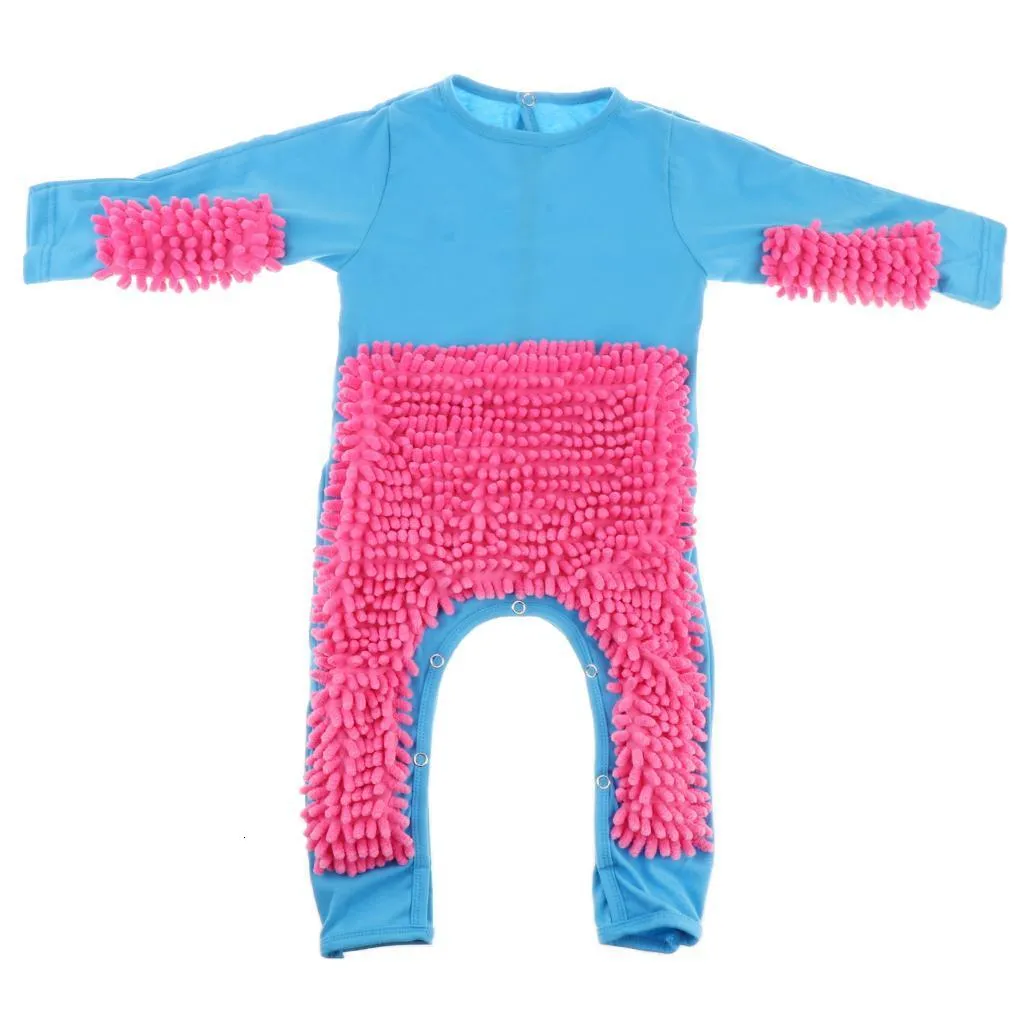 Clothing Sets Baby Romper born Clothes Crawling Jumpsuit Infant Kids Cleaning Mop Suit Costume Floors Long Sleeves Climbing Cloth 230914