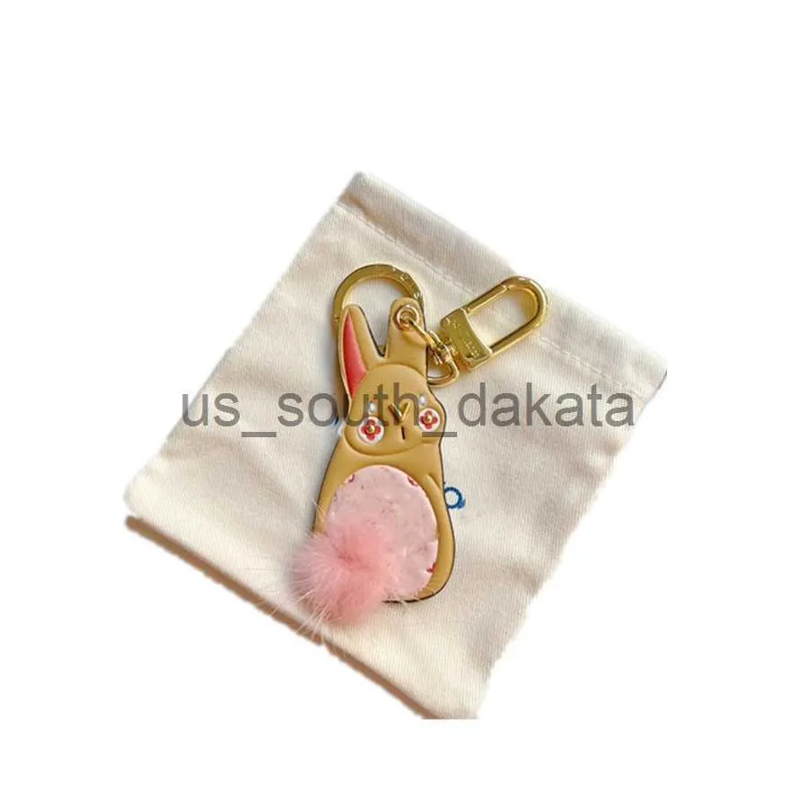 Key Rings Luxury Brand Rabbit Key Wallet Famous Designer Letter-Printed ...
