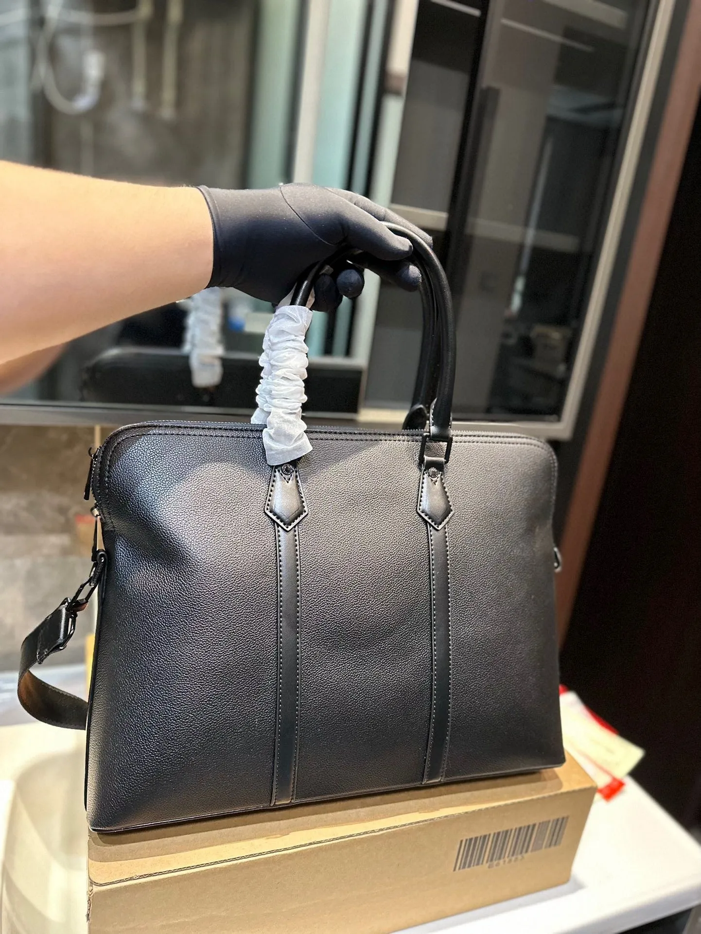 Aktentasche, Computertasche, Handtasche, Luxustasche, quadratische klassische Designer-Herrentasche