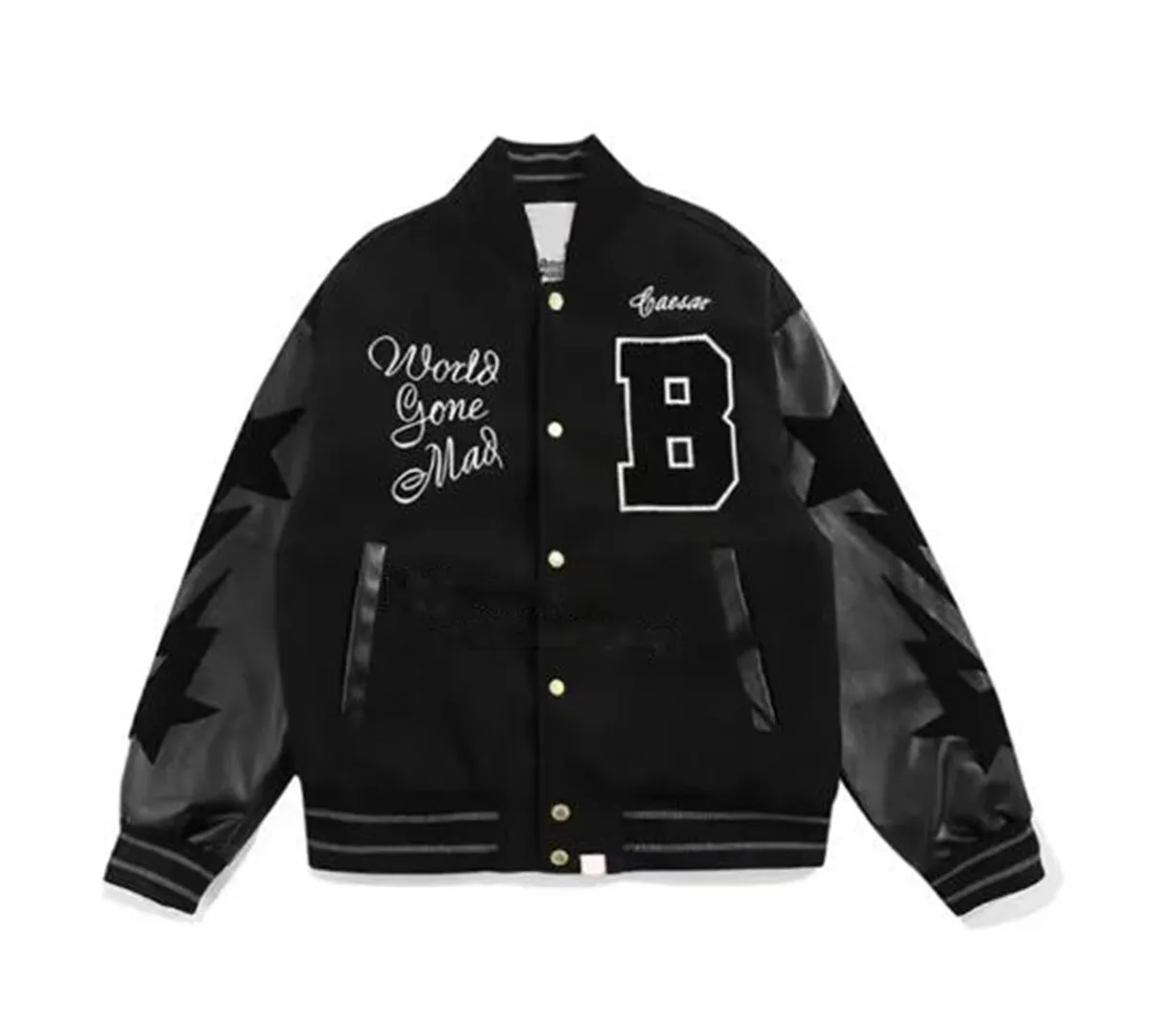 Veste homme hip-hop manteau patchwork baseball lettre marguerite patch cuir bomber printemps surdimensionné manteau de rue M-3XL