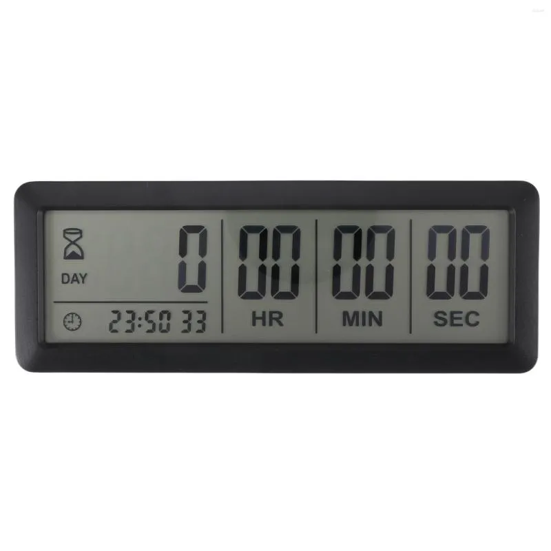 Jewelry Pouches Big Digital Countdown Days Timer Clock - 999 Count Down For Graduation Lab Kitchen (Black)