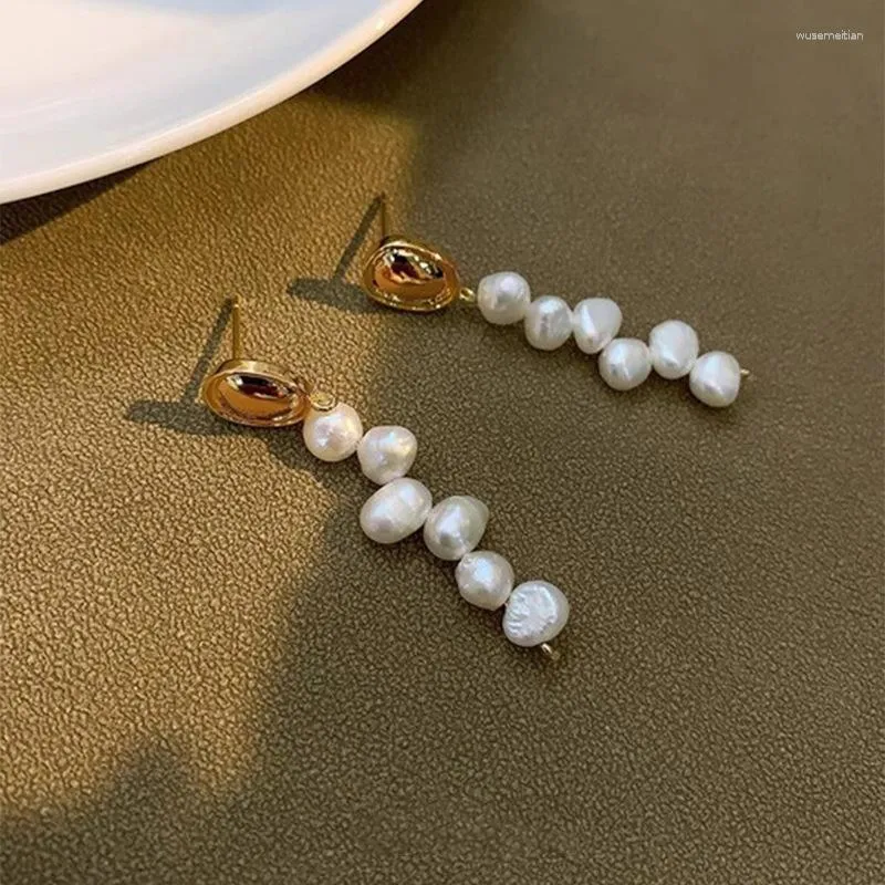 Orecchini pendenti KAITIN Perla d'acqua dolce Nappa per le donne Francese Vintage Elegante orecchino a goccia Temperamento Gioelleria raffinata e alla moda 2023 In