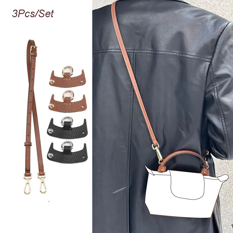 Çanta Parçaları Aksesuarları 3pcs Mini Çanta Kayışları İçin Çanta Dönüşüm Aksesuarları Yumruksuz Orijinal Deri Omuz Kayışı Crossbody Dönüşüm 230914