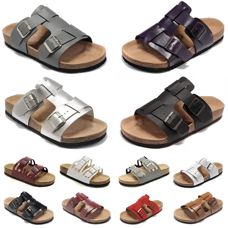 Topp Birkens Designer Buckle Stocks Boston Clogs Sliders tofflor Famous Women Mens Slides Summer Cork Sandals Fashion Flats Luxurys Slide Sandal Casual Loafers