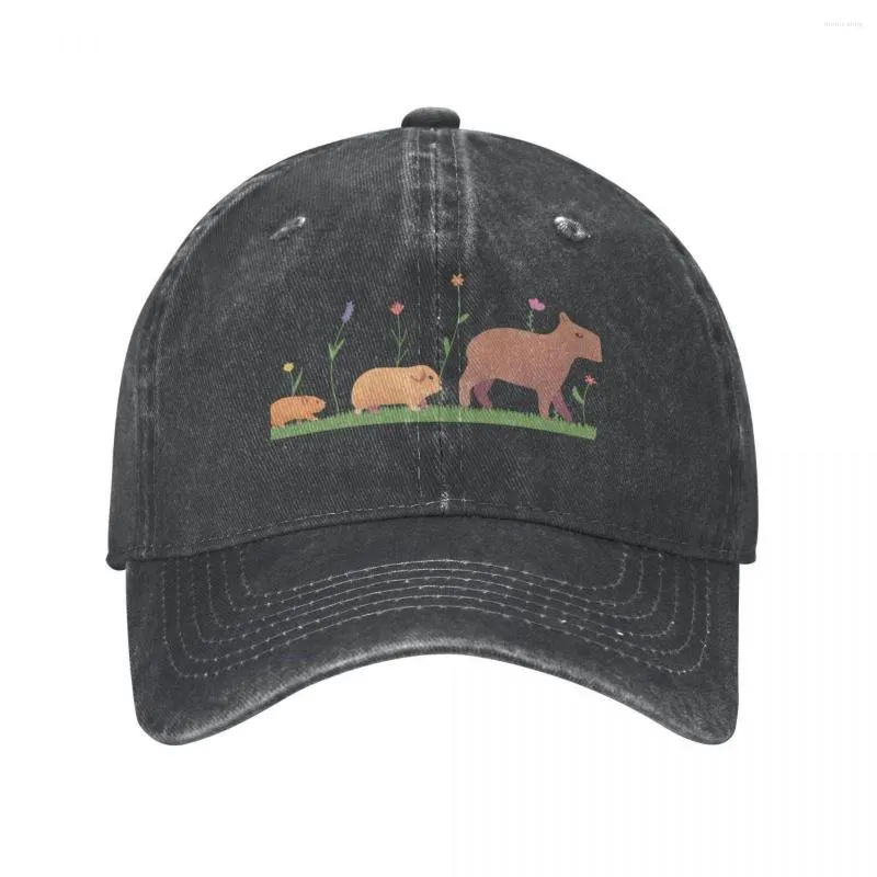 Ball Caps Chomster Gwinea Pig i Capybara Baseball Cap Funny Hat Luksus dla mężczyzn Kobiet
