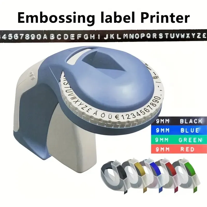 Machine de création d'étiquettes de gaufrage Aive : imprimante 3D portable avec 3 rouleaux de rubans de gaufrage - Parfaite pour l'étiquetage de bricolage de l'organisation du bureau à domicile !