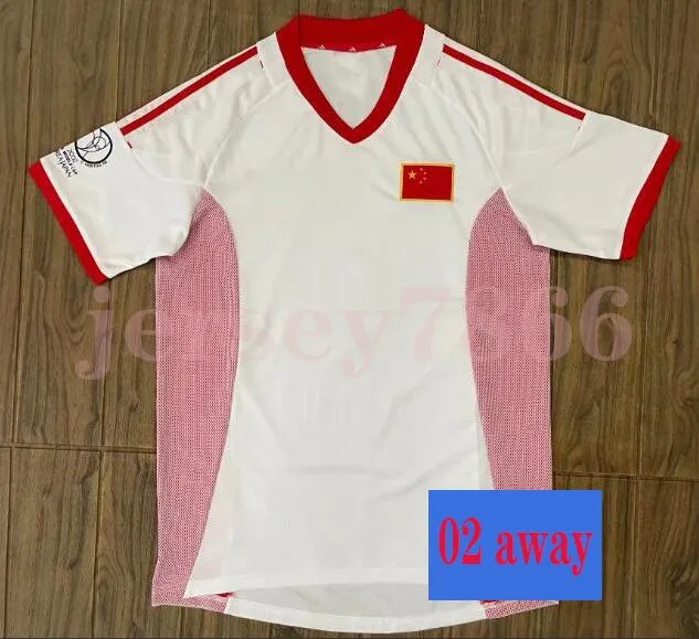 中国代表　サッカーユニフォーム　2002 Classic Soccer Jersey 1998 2002 China Retro Soccer Jersey