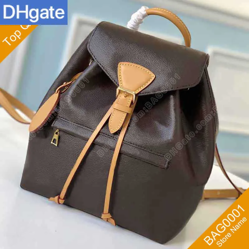 Wallets MONTSOURIS PM Backpack Elegant Women Genuine Cowhide Leather