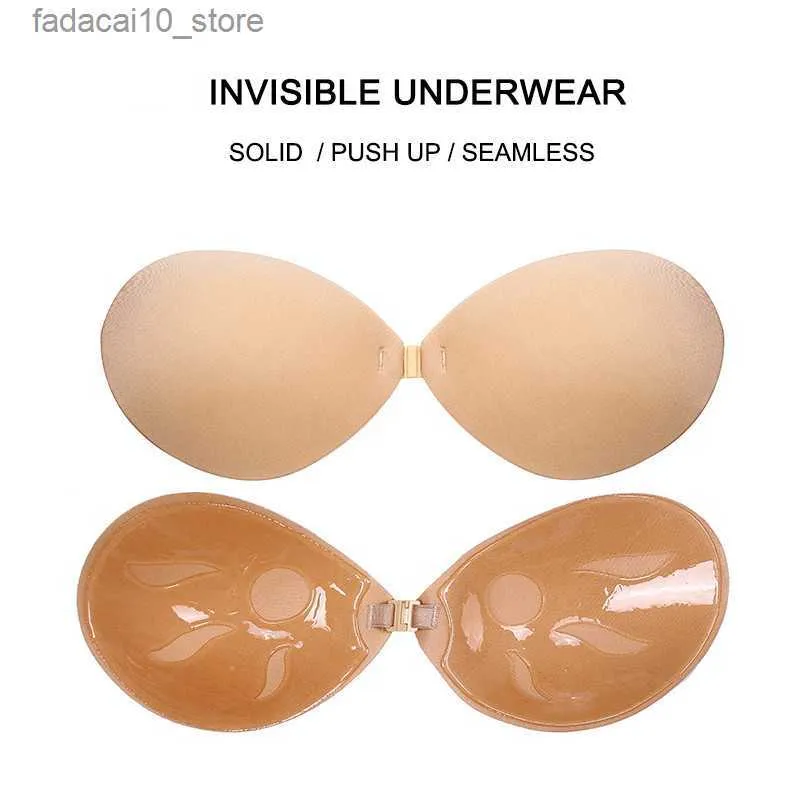 Breast Pad Front Buckle Silicone Breast Petals Sticky Bra Stickers Reusable  Women Lift Nipple Cover Invisible Petal Adhesive Strapless Bras Q230914  From Fadacai10, $1.51