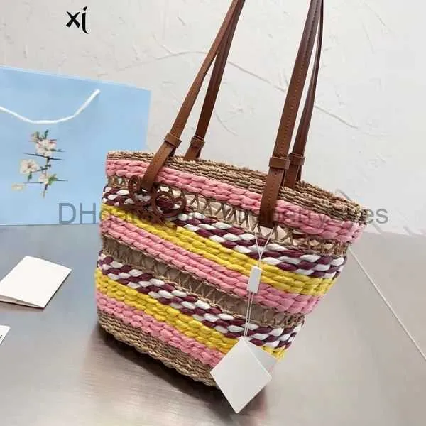 Totes Luxury large totes Shopping Bags Fold Straw weave handbags Designers Shoulder crossbody bag Casual famous purses beach Bag5blieberryeyes