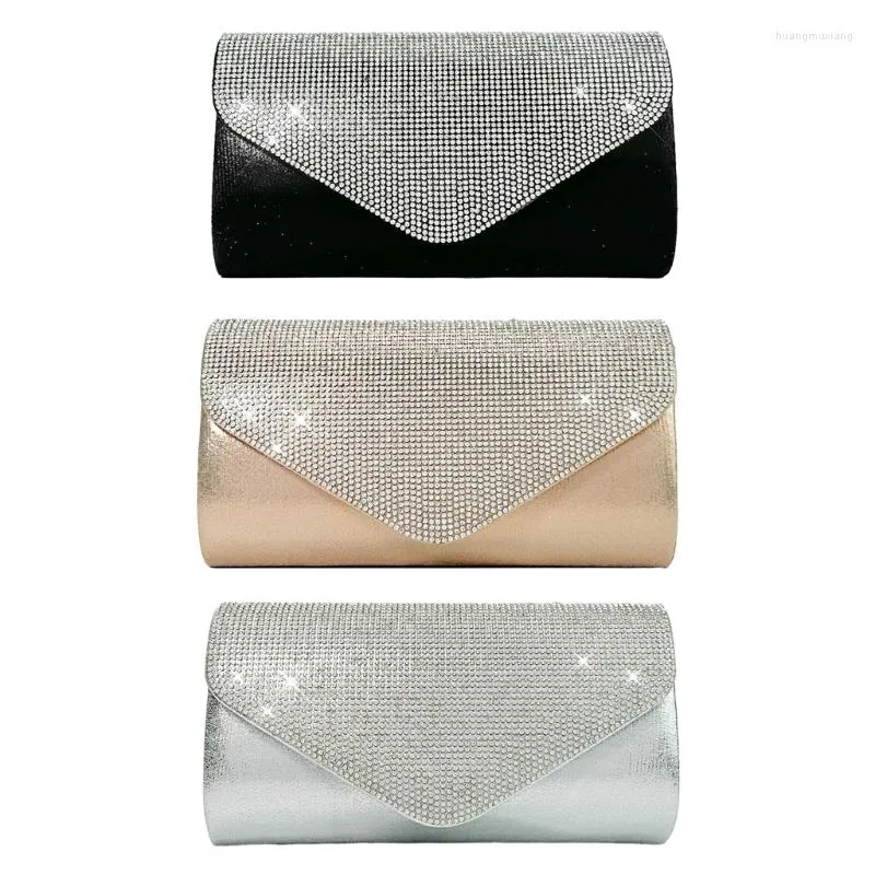 Kvällspåsar 2023 Bag Formal Lady Purse Elegant Party Banket Wedding Clutches Handväska axelhölje E74B