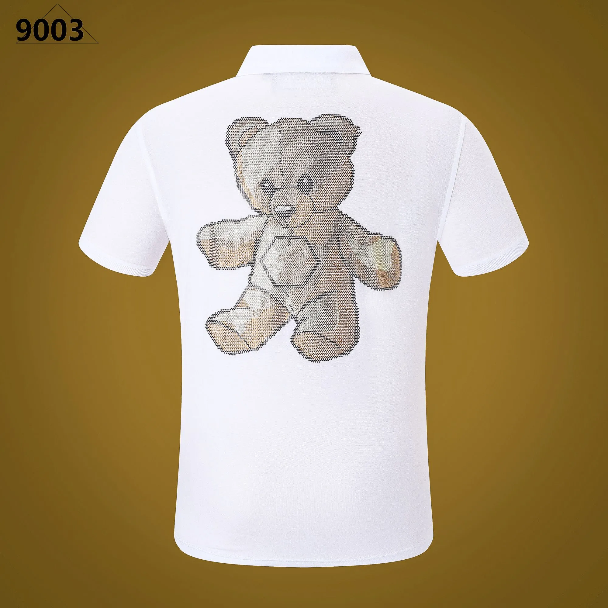 NOUVEAU PP Hommes Polo Chemise D'été Crâne Diamant Phillip Plaine À Manches Courtes Designer T-shirt Harajuku Tee Marque Crânes Imprimer Tops Streetwear FP9003