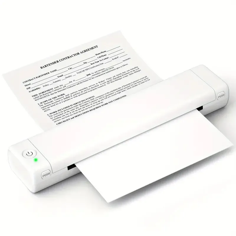 Imprimante Portable sans fil pour voyage, imprimante Mobile M08F-Letter Bt prenant en charge les lettres américaines 8.5 "X 11", imprimante compacte thermique sans encre