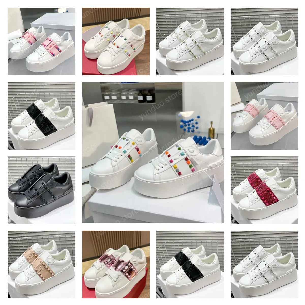 Ven Shoe Top Quality Amore One Stud Low Sneakers Untitled Sneaker Leather Women Unisex Sneaker White Platform Designer Sneaker