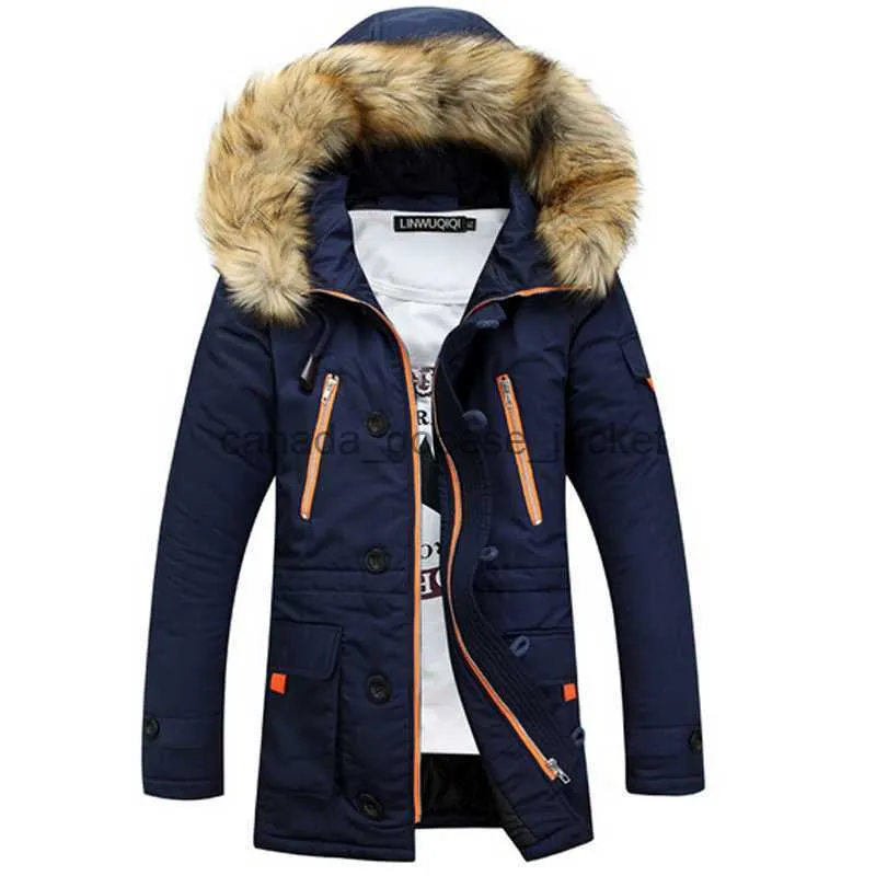 Men s Fur Faux Fur 2016 Winter Jackets Mens Thickness Warm Fur Coat Slim Fit Hoodies Overcoat Casual Parka Veste Homme Jaqueta MasculinaL230914