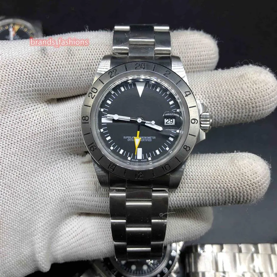 BOUTIKE HERRENS HÄRSWATCH RETRO Silver Silver Rostfritt stålklocka Multifunktionsklocka Black Face Automatiska mekaniska klockor311h