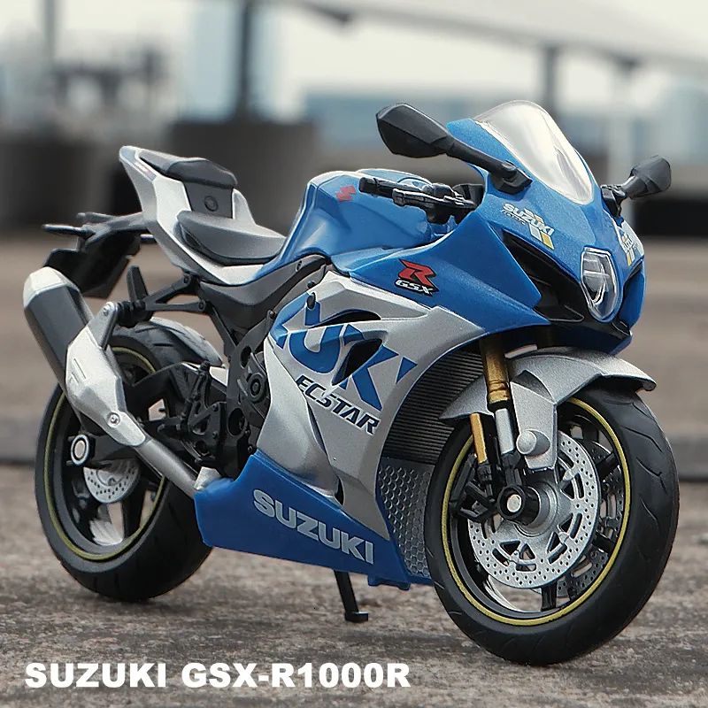 Diecast Model Car 112 GSXR1000R L7 Alloy Die Cast Motorcycle Model Toy Car Collection Autobike Shorkabsorber Off Road Autocycle Toy Gift 230915