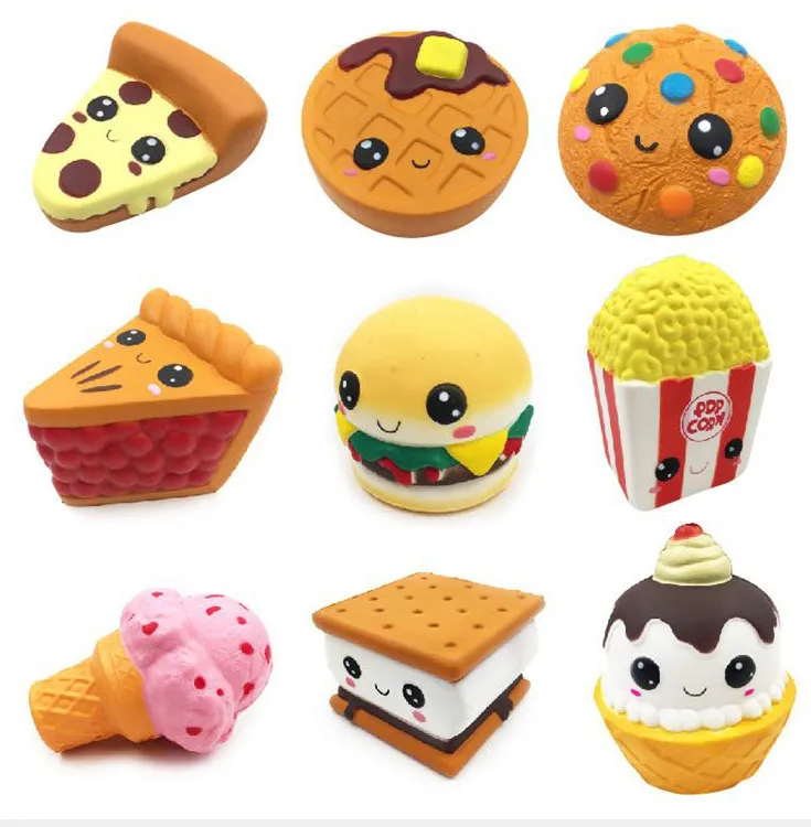 Squishies gâteau au chocolat Kawaii, nourriture douce et spongieuse, jouets à presser anti-Stress à montée lente