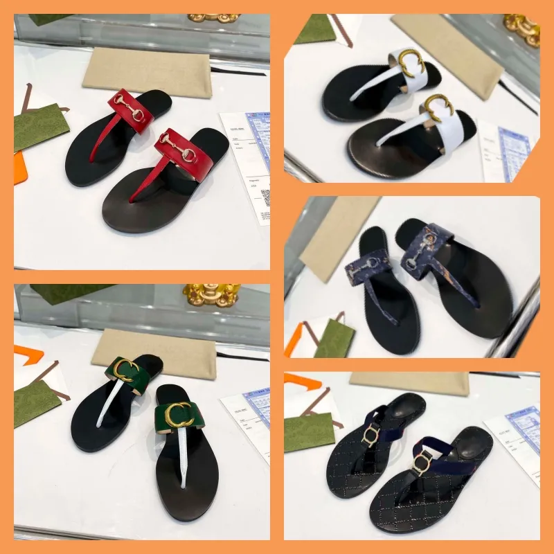 2023 Designer Slides Women Man Slippers Luxe sandalen merk Sandalen echte lederen flip flop flats glijbaan casual schoenen sneakers casual schoenen slippers