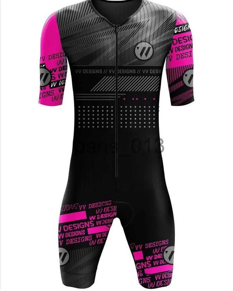 Otras prendas Ropa de ciclismo Conjuntos Vv Sprotswear Ciclismo Skinsuit 20D Gel Pad Ropa de montar Mono de manga corta Triatlón Race Speedsuit Hombres Pro Tamaño 2XS4XLH