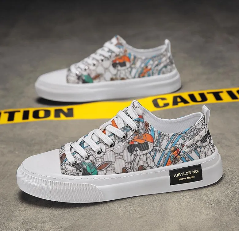 Spring Board Men's Canvas Sneakers: Breathable Casual Vulcanized ...