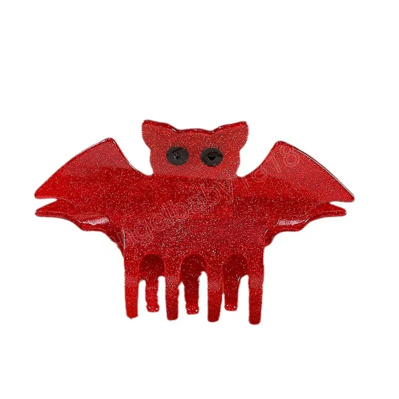 Creativo Halloween Nuovo pipistrello Fermaglio capelli ragazza Artiglio capelli Morsetti in acrilico Accessori capelli le donne