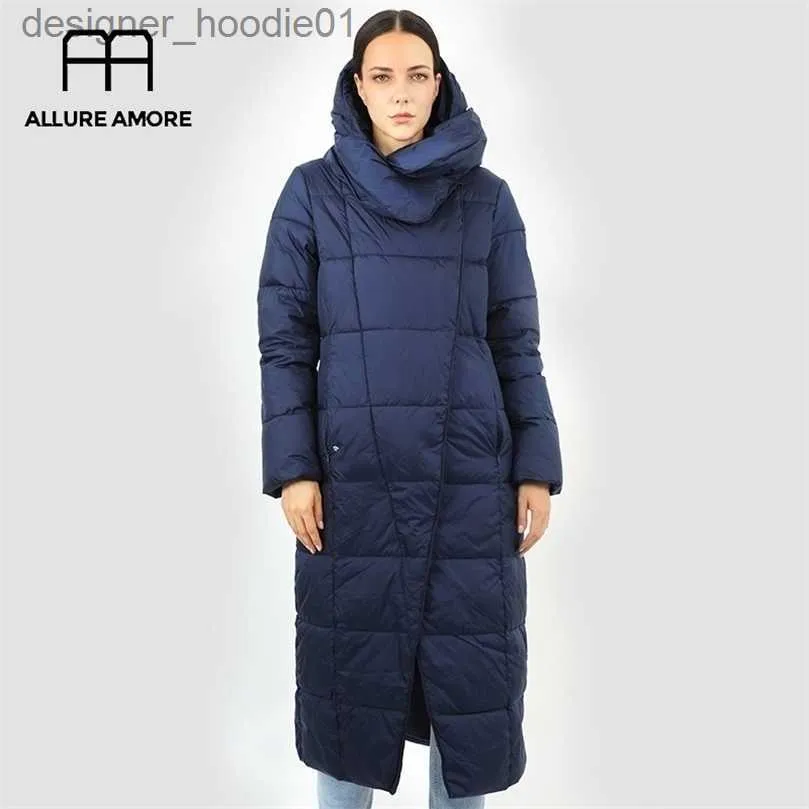 Jaqueta feminina de parkas feminina Parka Outwear com casaco acolchoado de capuz fêmea longa algodão quente para femininas de inverno Trendência indefinida 201127 L230915